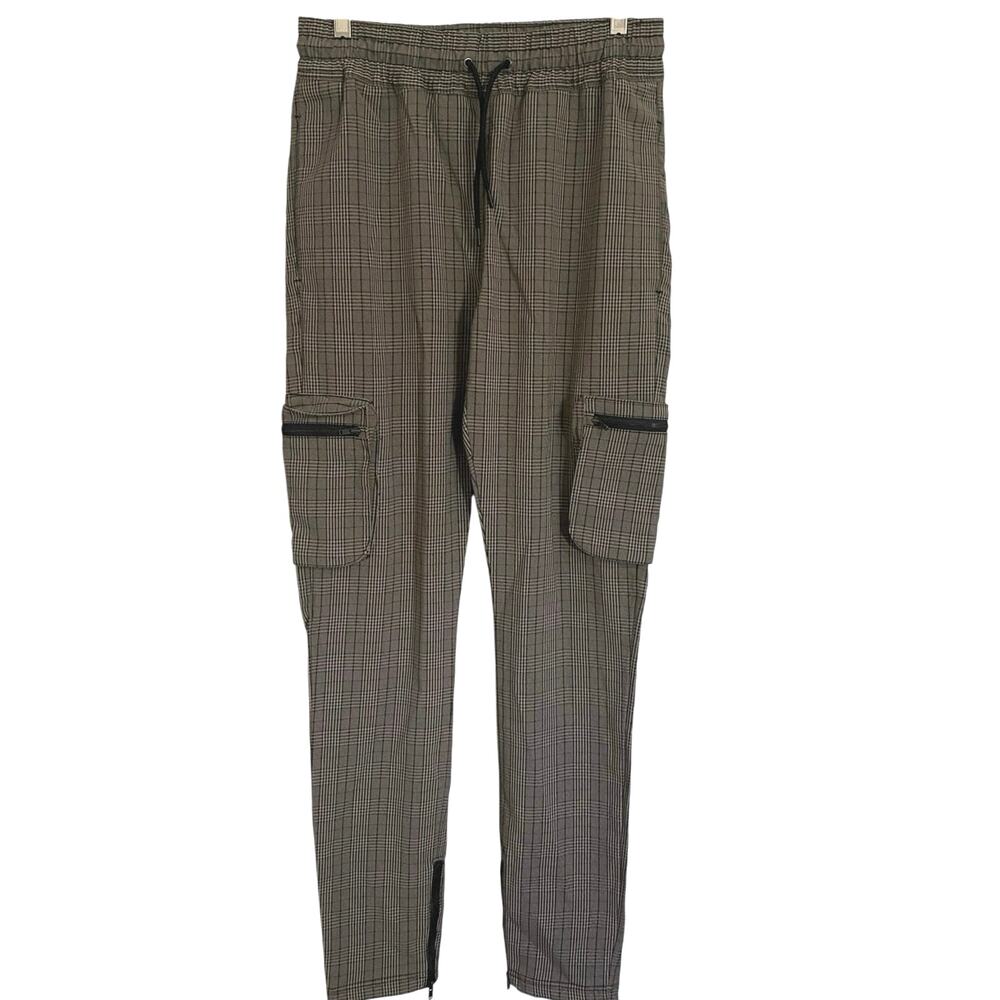 I Love Ugly Zesty Pant Taper Slim Fit Plaid Cargo gorpcore Y2K Mens Size Small